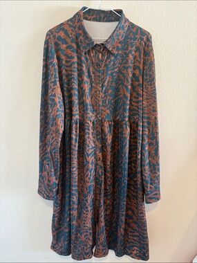 Navy blue dress with Coral 🪸